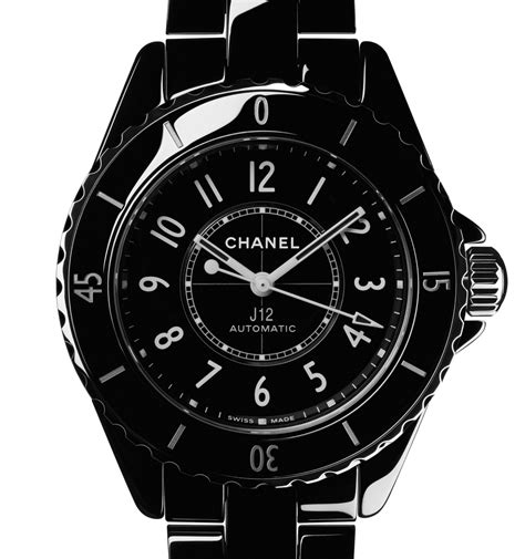 chanel watch black and white